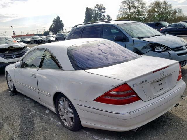 WDBPJ75JX2A030981 - 2002 MERCEDES-BENZ CL 500 WHITE photo 3