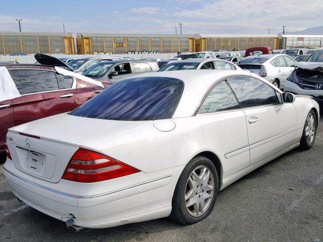 WDBPJ75JX2A030981 - 2002 MERCEDES-BENZ CL 500 WHITE photo 4