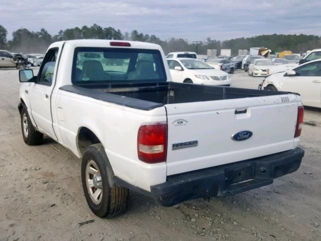 1FTYR10D48PA19705 - 2008 FORD RANGER WHITE photo 3