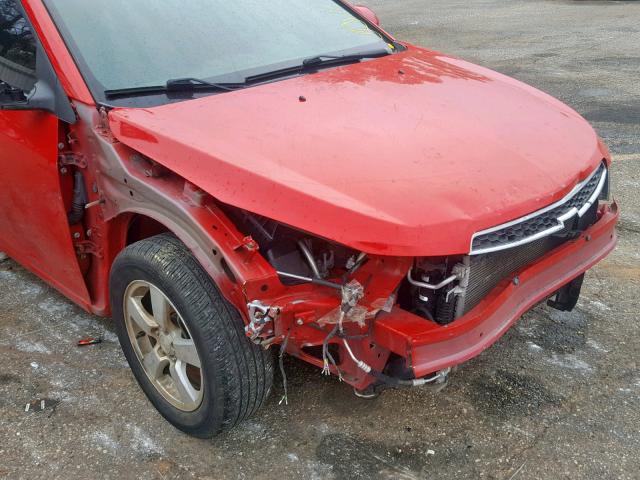 1G1PC5SB0E7281242 - 2014 CHEVROLET CRUZE LT RED photo 9