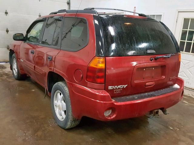 1GKDT13S722140201 - 2002 GMC ENVOY RED photo 3