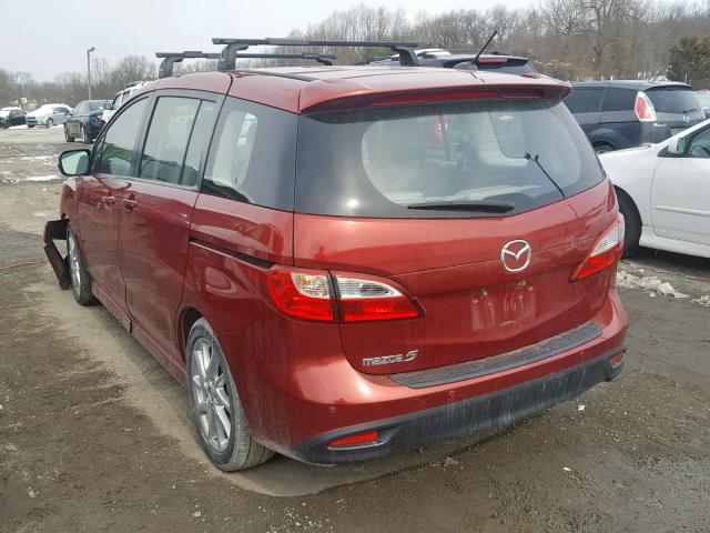 JM1CW2CL3D0149229 - 2013 MAZDA 5 RED photo 3