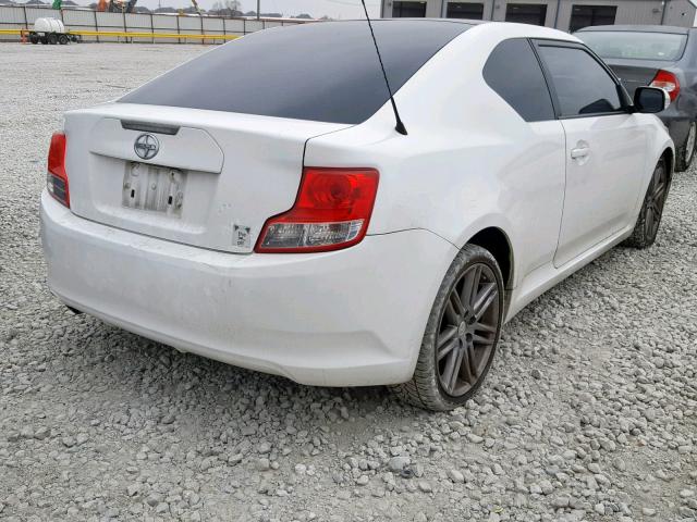 JTKJF5C75B3011207 - 2011 TOYOTA SCION TC WHITE photo 4