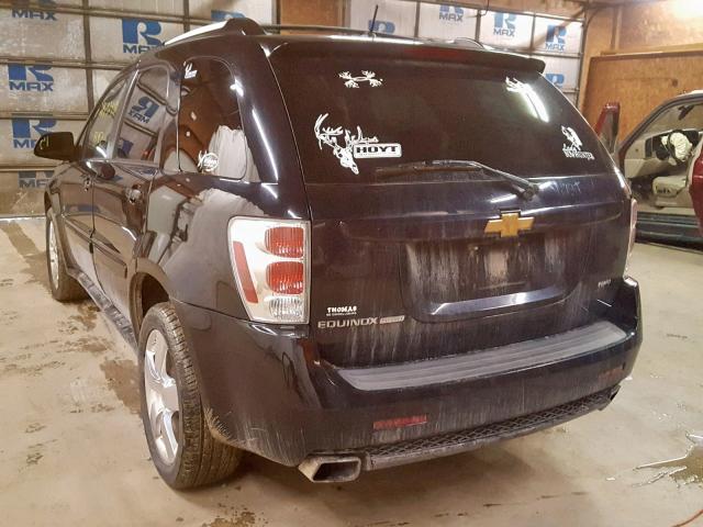 2CNDL737186008438 - 2008 CHEVROLET EQUINOX SP BLACK photo 3