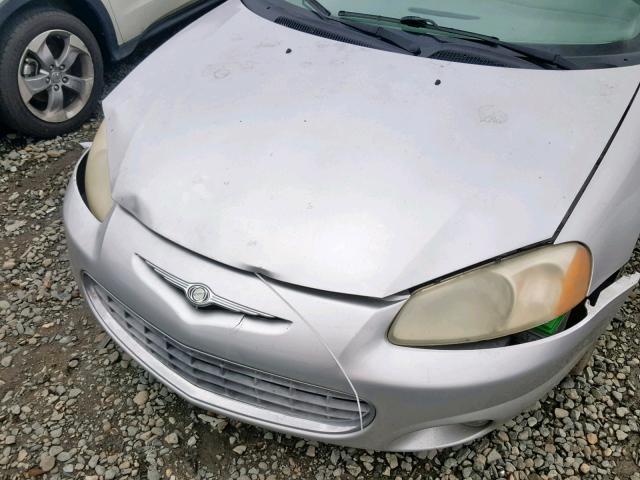 1C3EL55UX1N676342 - 2001 CHRYSLER SEBRING LX SILVER photo 9