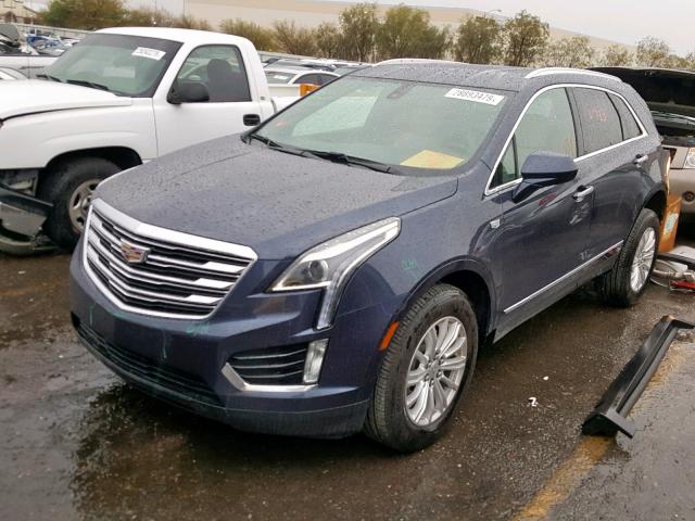 1GYKNARS7KZ122240 - 2019 CADILLAC XT5 BLUE photo 2