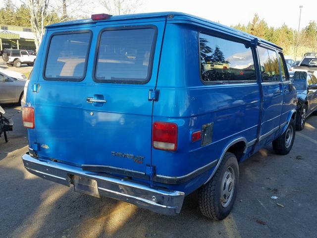 1GAFG35K0RF120921 - 1994 CHEVROLET G30 BLUE photo 4