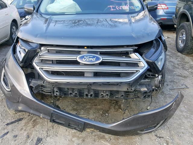 2FMPK4J9XGBC00076 - 2016 FORD EDGE SEL GRAY photo 7