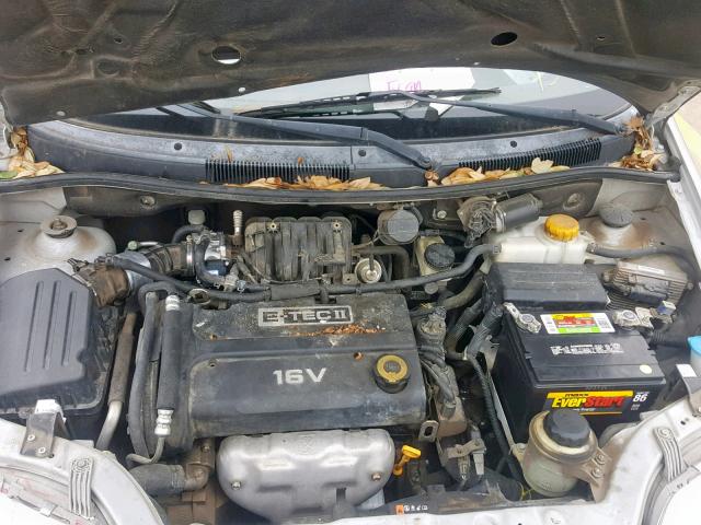 KL1TD66627B762364 - 2007 CHEVROLET AVEO BASE ვერცხლისფერი ფოტო 7