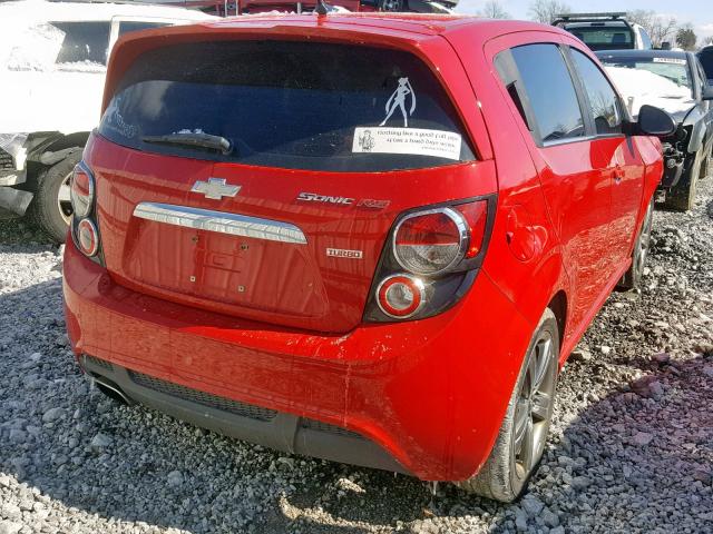 1G1JH6SB9D4199068 - 2013 CHEVROLET SONIC RS RED photo 4