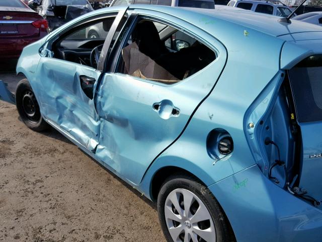 JTDKDTB33E1069045 - 2014 TOYOTA PRIUS C BLUE photo 9