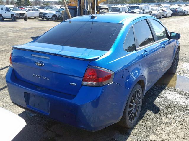 1FAHP3GN9AW168368 - 2010 FORD FOCUS SES BLUE photo 4