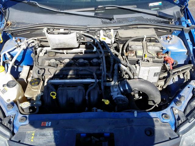 1FAHP3GN9AW168368 - 2010 FORD FOCUS SES BLUE photo 7