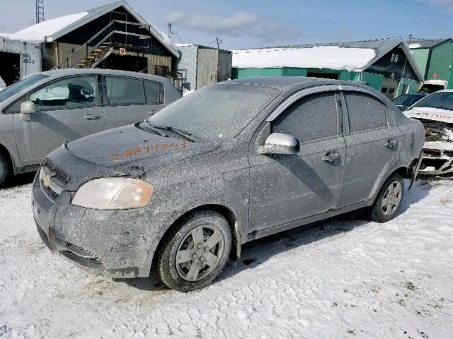 KL1TV55E49B301069 - 2009 CHEVROLET AVEO LS BLACK photo 2