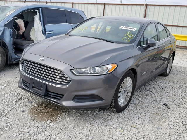 3FA6P0UU5ER361465 - 2014 FORD FUSION S H GRAY photo 2