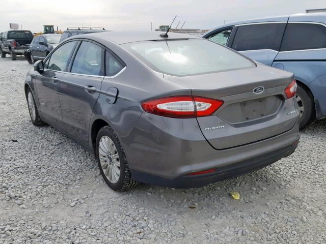 3FA6P0UU5ER361465 - 2014 FORD FUSION S H GRAY photo 3