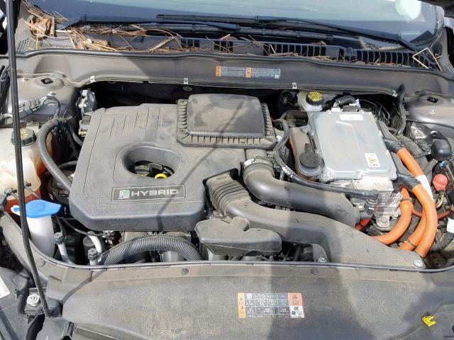 3FA6P0UU5ER361465 - 2014 FORD FUSION S H GRAY photo 7