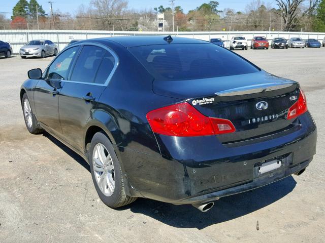 JN1CV6AR9DM766843 - 2013 INFINITI G37 BLACK photo 3