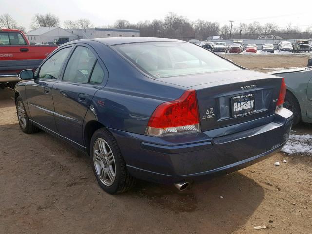 YV1RS592282699418 - 2008 VOLVO S60 2.5T BLUE photo 3