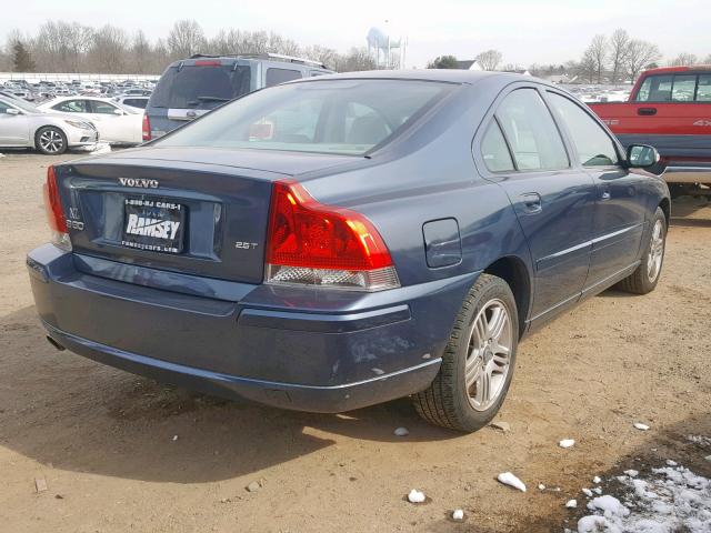 YV1RS592282699418 - 2008 VOLVO S60 2.5T BLUE photo 4