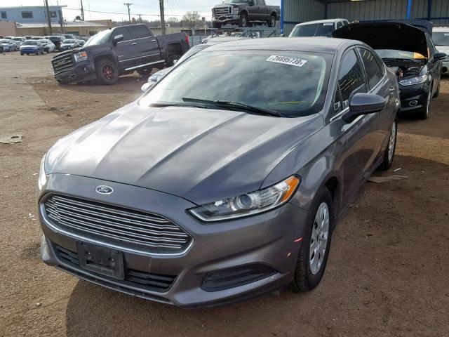 3FA6P0G77DR380023 - 2013 FORD FUSION S GRAY photo 2