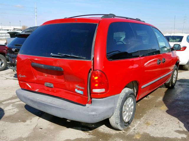 2P4FP2537VR338170 - 1997 PLYMOUTH VOYAGER RED photo 4