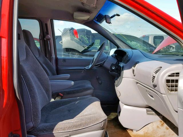 2P4FP2537VR338170 - 1997 PLYMOUTH VOYAGER RED photo 5