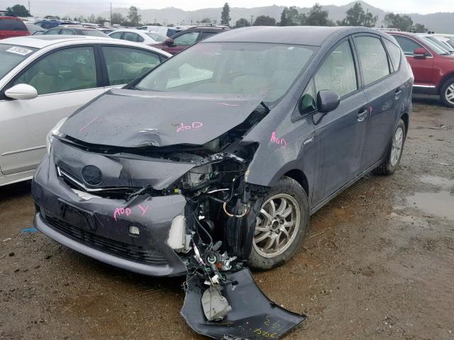 JTDZN3EU1C3048826 - 2012 TOYOTA PRIUS V GRAY photo 2