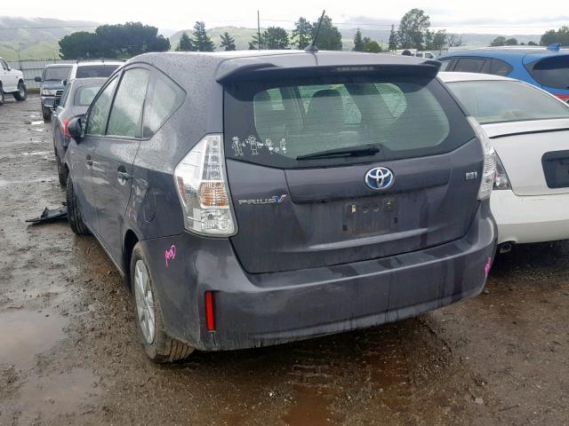 JTDZN3EU1C3048826 - 2012 TOYOTA PRIUS V GRAY photo 3