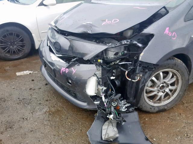 JTDZN3EU1C3048826 - 2012 TOYOTA PRIUS V GRAY photo 9