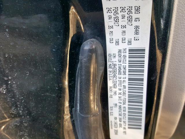 1J8HG58246C122460 - 2006 JEEP COMMANDER BLACK photo 10