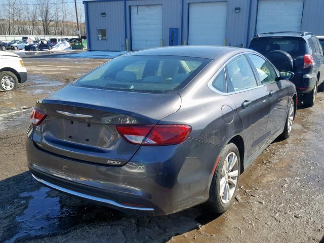 1C3CCCAB6FN742652 - 2015 CHRYSLER 200 LIMITE GRAY photo 4