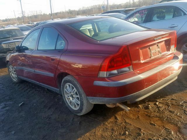 YV1RS61T732253543 - 2003 VOLVO S60 RED photo 3