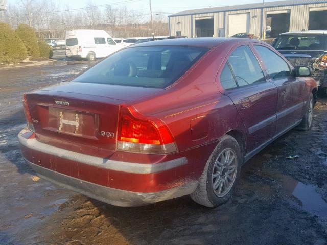 YV1RS61T732253543 - 2003 VOLVO S60 RED photo 4