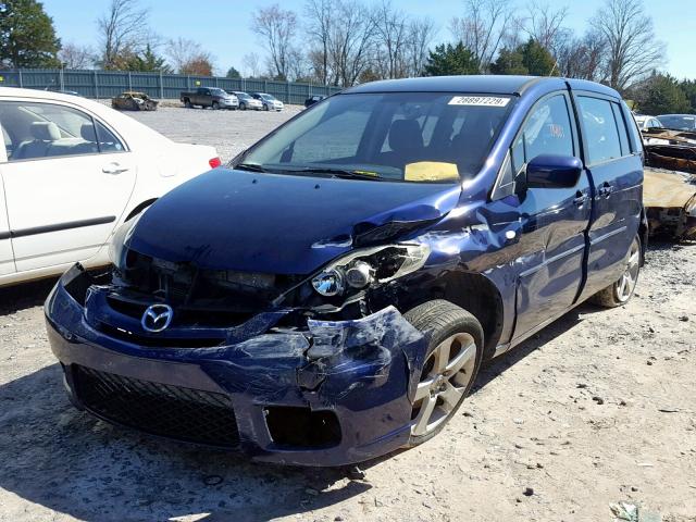 JM1CR293X70145228 - 2007 MAZDA 5 BLUE photo 2