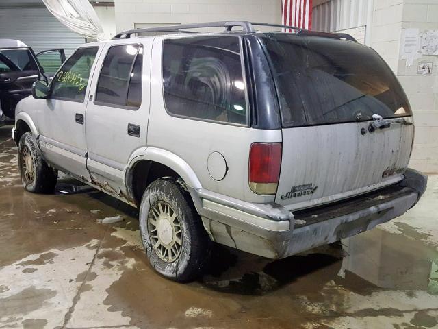 1GKDT13W2S2544672 - 1995 GMC JIMMY GRAY photo 3