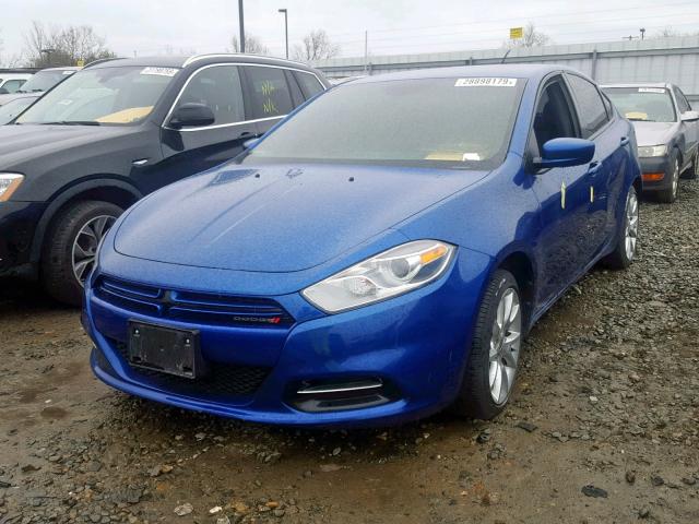 1C3CDFBHXDD104005 - 2013 DODGE DART SXT BLUE photo 2