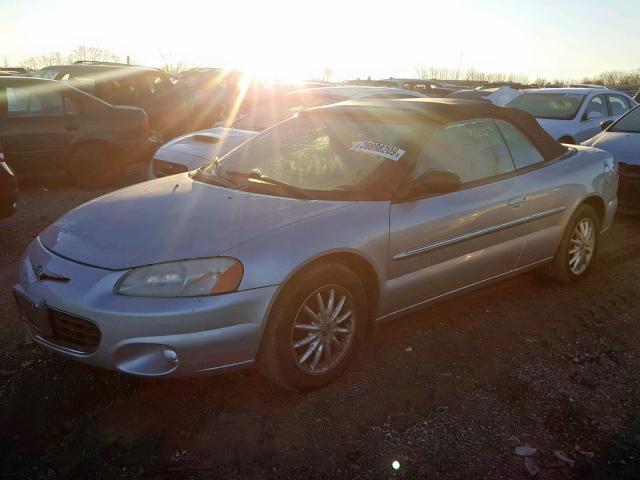 1C3EL55UX1N598323 - 2001 CHRYSLER SEBRING LX SILVER photo 2