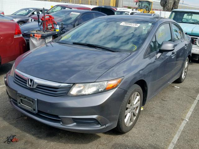 19XFB2F90CE310070 - 2012 HONDA CIVIC EXL GRAY photo 2