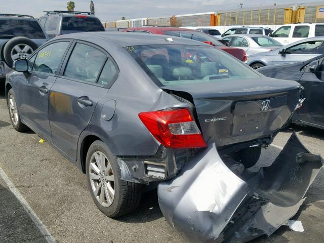 19XFB2F90CE310070 - 2012 HONDA CIVIC EXL GRAY photo 3