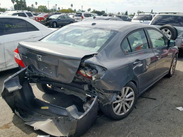 19XFB2F90CE310070 - 2012 HONDA CIVIC EXL GRAY photo 4