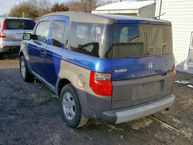 5J6YH28544L029233 - 2004 HONDA ELEMENT EX BLUE photo 3