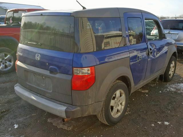 5J6YH28544L029233 - 2004 HONDA ELEMENT EX BLUE photo 4