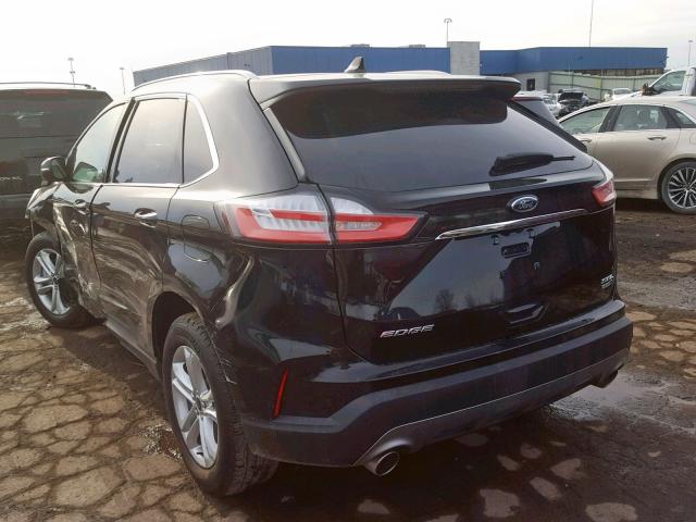 2FMPK4J92KBB48564 - 2019 FORD EDGE SEL BLACK photo 3