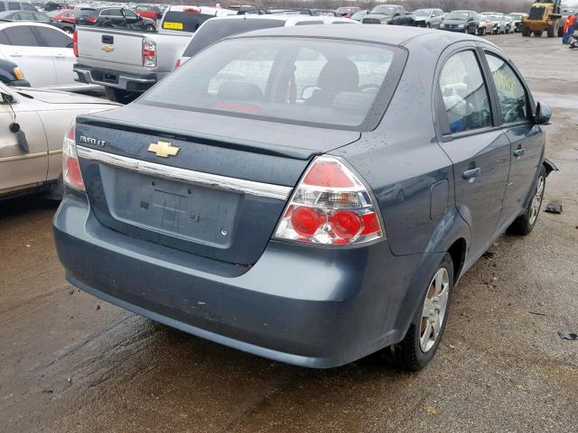 KL1TD5DE4BB142600 - 2011 CHEVROLET AVEO LS TEAL photo 4