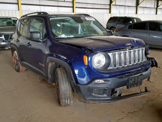 ZACCJAAB5JPG74964 - 2018 JEEP RENEGADE S BLUE photo 1