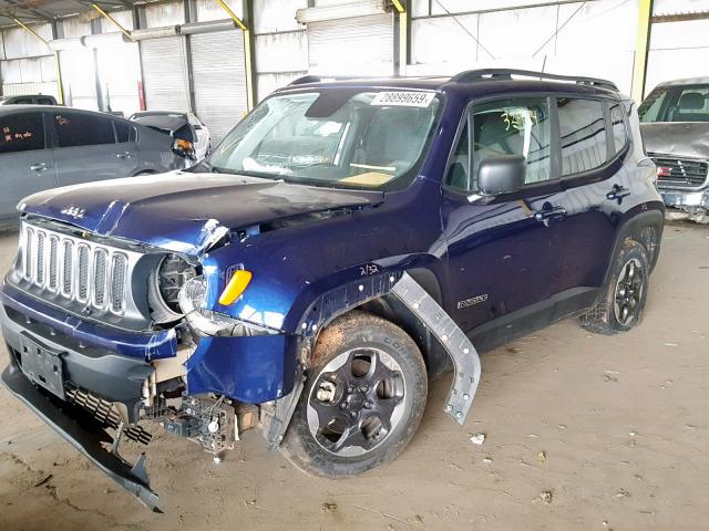 ZACCJAAB5JPG74964 - 2018 JEEP RENEGADE S BLUE photo 2