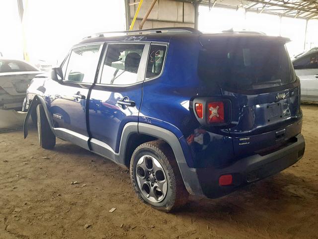 ZACCJAAB5JPG74964 - 2018 JEEP RENEGADE S BLUE photo 3