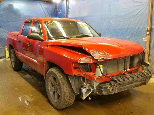 1D7RW3GK8BS614127 - 2011 DODGE DAKOTA SLT RED photo 1