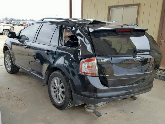 2FMDK38C57BB57412 - 2007 FORD EDGE SEL BLACK photo 3